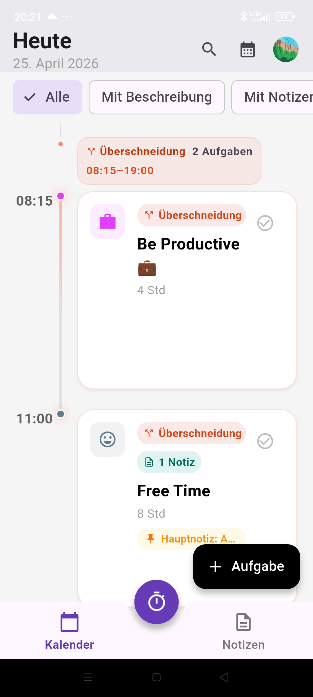 Aufgaben mit verknüpften Notizen