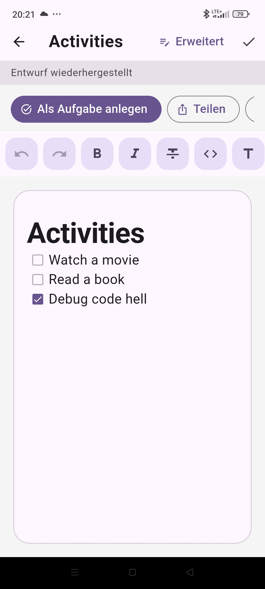 Daily Calendar Editor